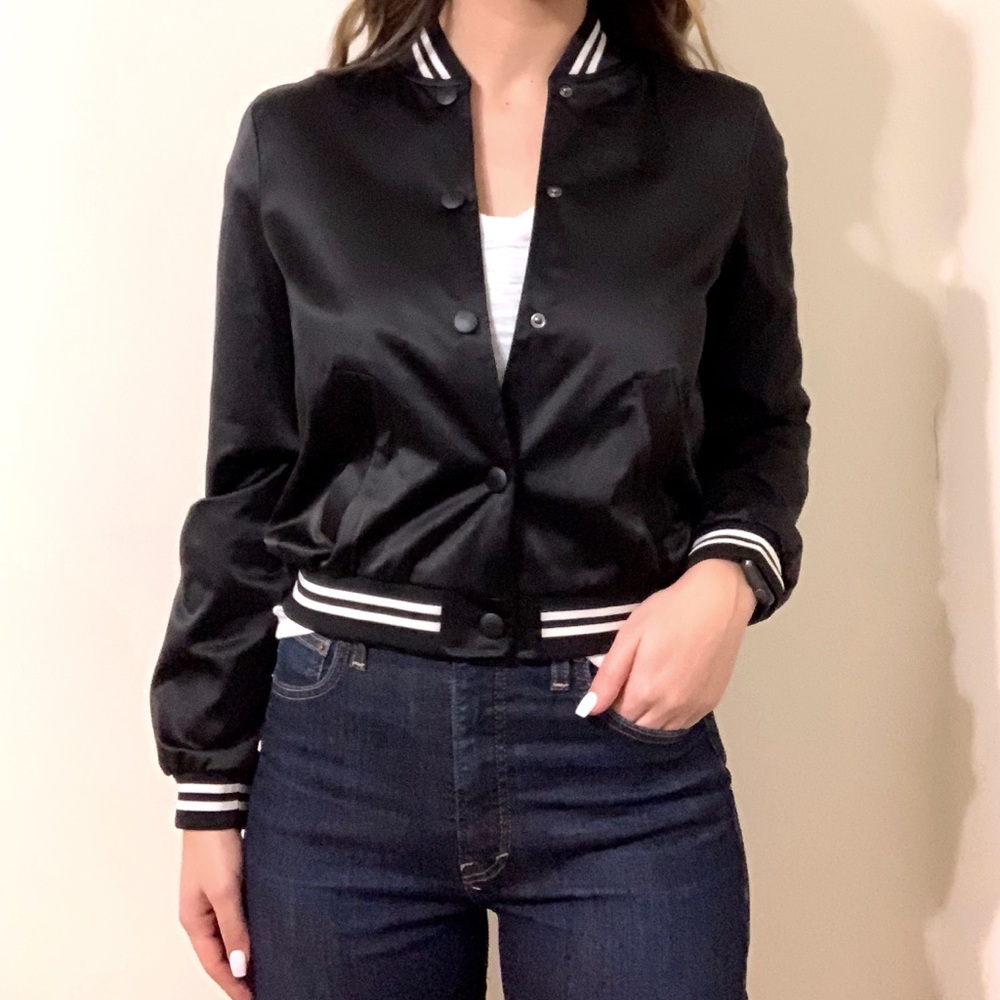 AE Varsity Cropped Bomber
